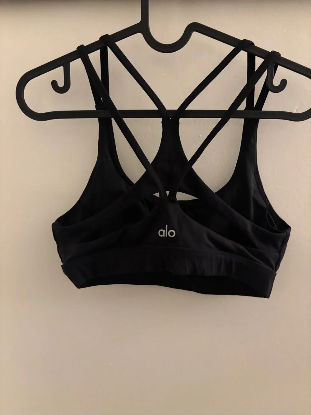 ALO Yoga Black Strappy Low-Impact Sports Bra